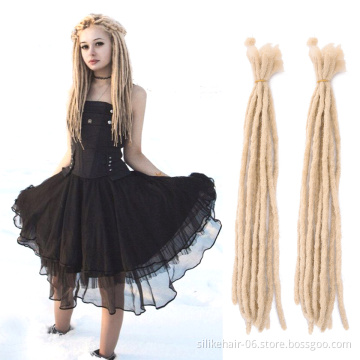 Cheap 10Strands/Pack Hip-Hop Style Blonde Women Men's Dread Reggae Hair Handmade locks Hair Synthetic Dreadlocks Extensions